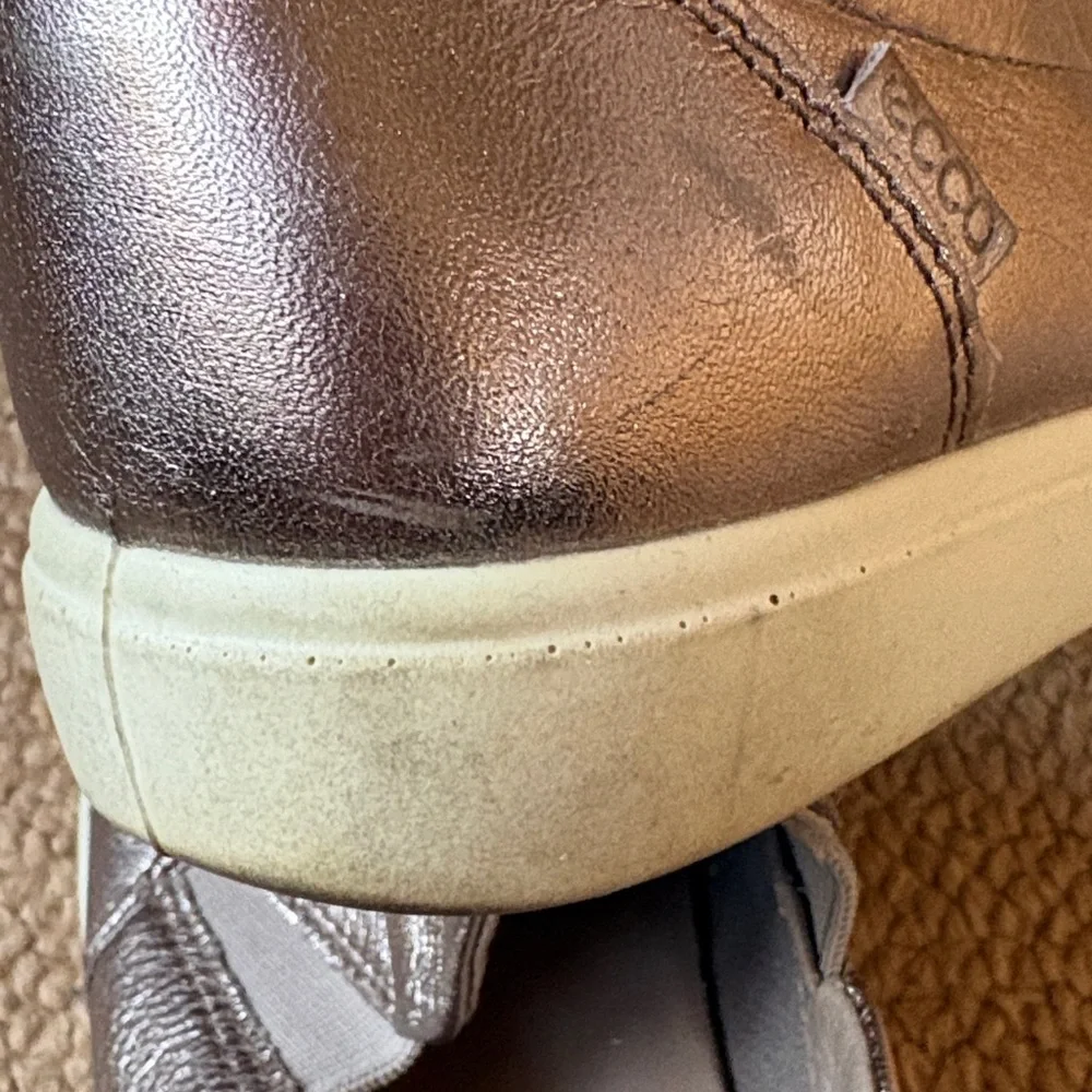 Ecco Silver Woven Slip-On Loafers - Picture 6 of 7